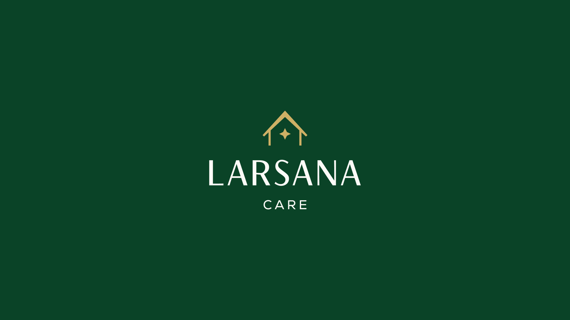 Logotipo Vertical Larsana Care Fundo Verde